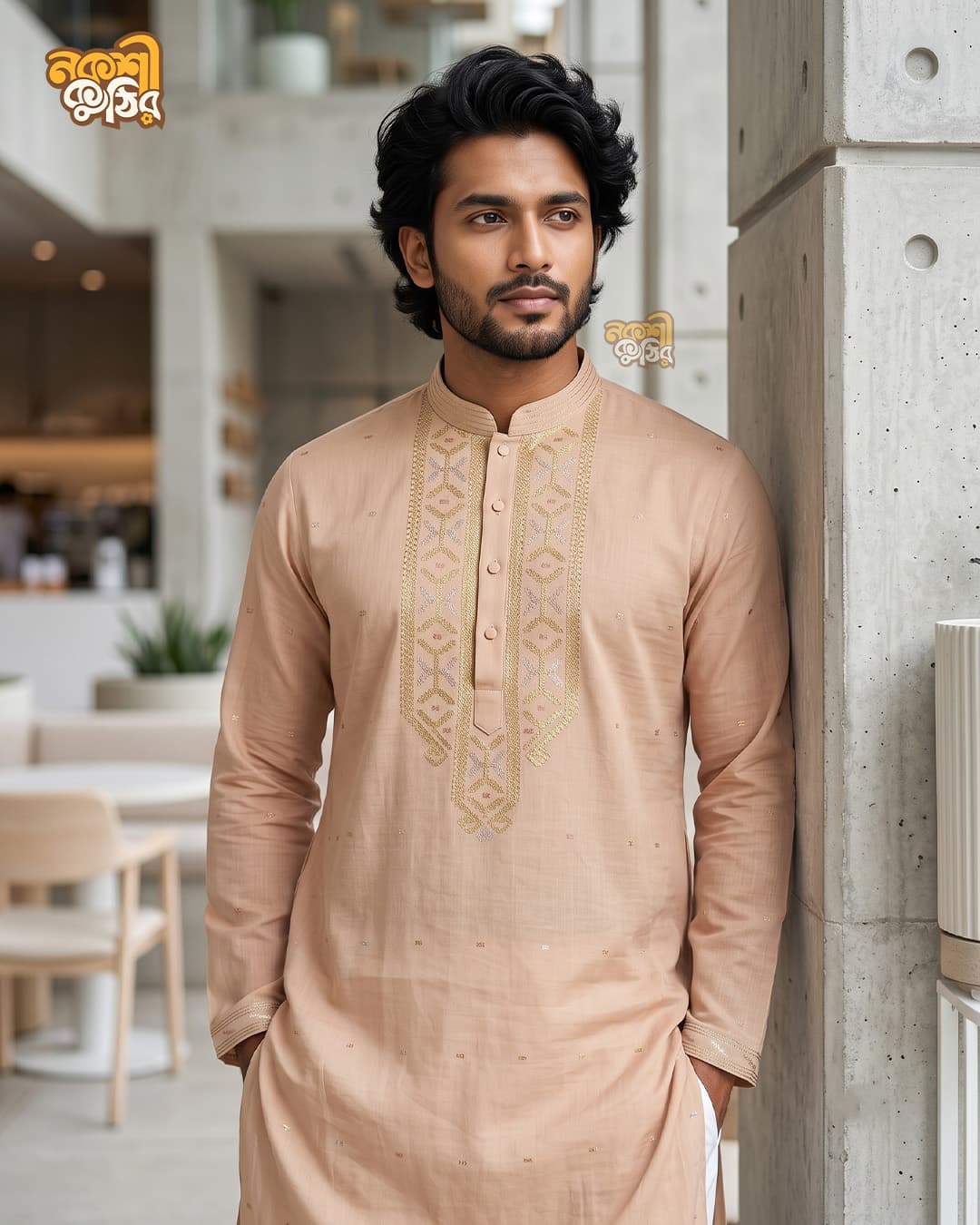 প্রিমিয়াম জামদানি পাঞ্জাবি — ক্রিম — গ্যালারি