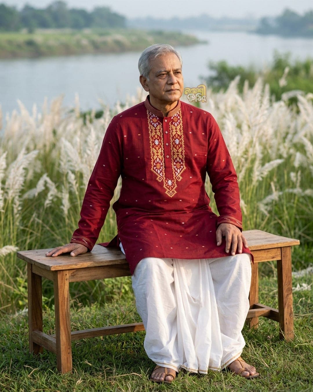 প্রিমিয়াম জামদানি পাঞ্জাবি — রেড মেরুন (মাল্টি কারুকাজ) — গ্যালারি
