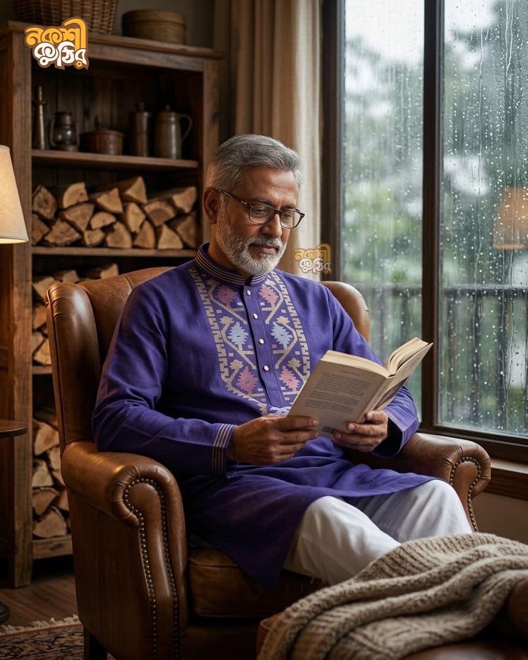রেগুলার জামদানি পাঞ্জাবি — নীলচে বেগুনি — গ্যালারি