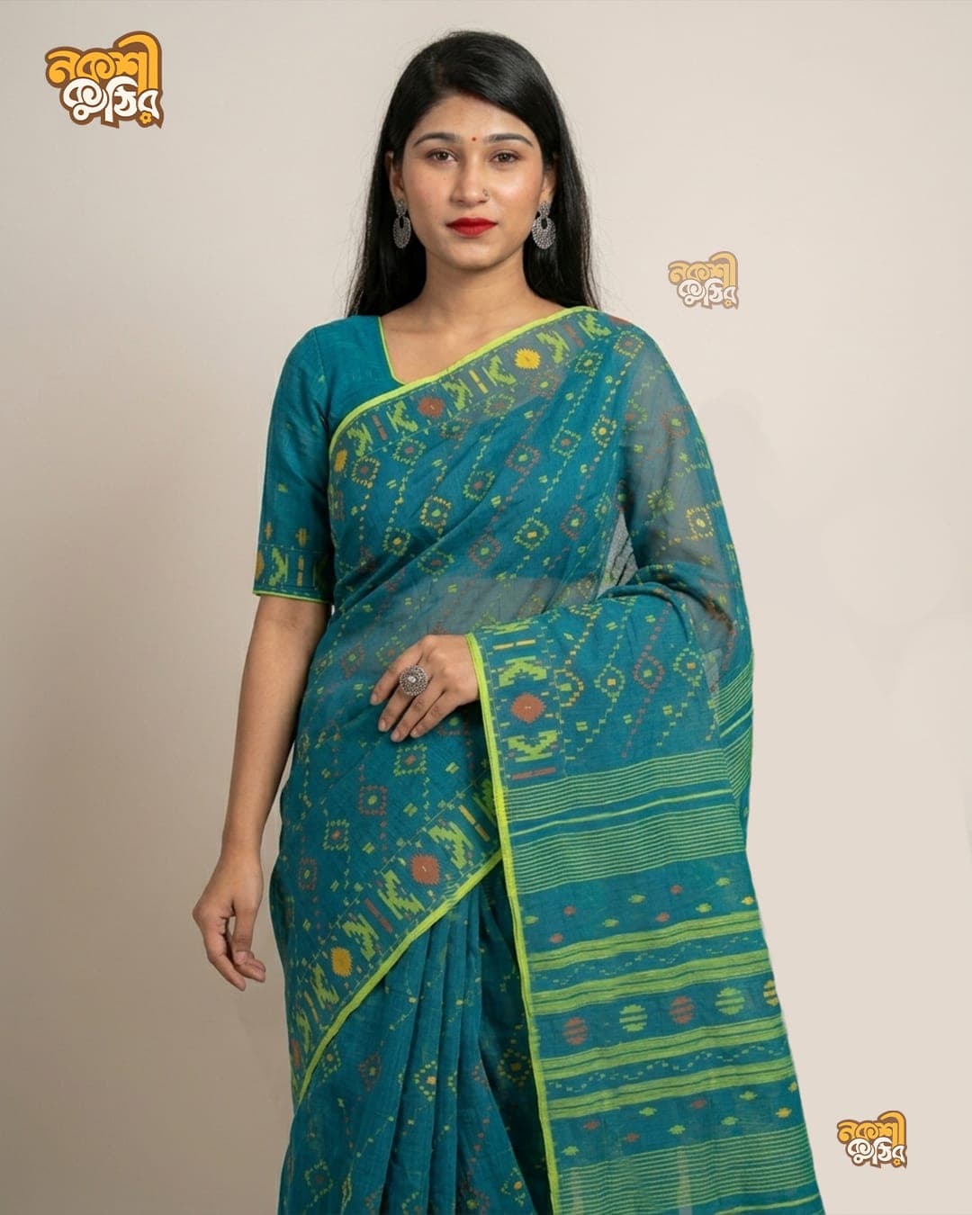 টিল জামদানি শাড়ি — বাবুইয়ের নীড় — গ্যালারি ছবি