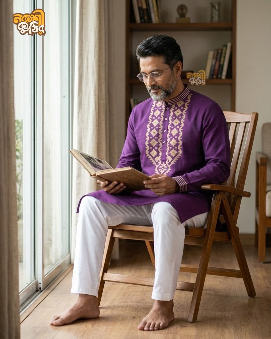 রেগুলার জামদানি পাঞ্জাবি — রয়্যাল পার্পল